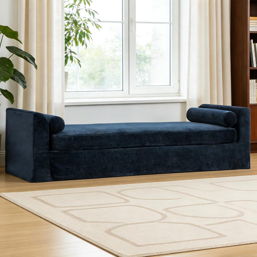 Chifee & Vingol 90.55" W Oversized Chaise Lounge Upholstered Bedroom...