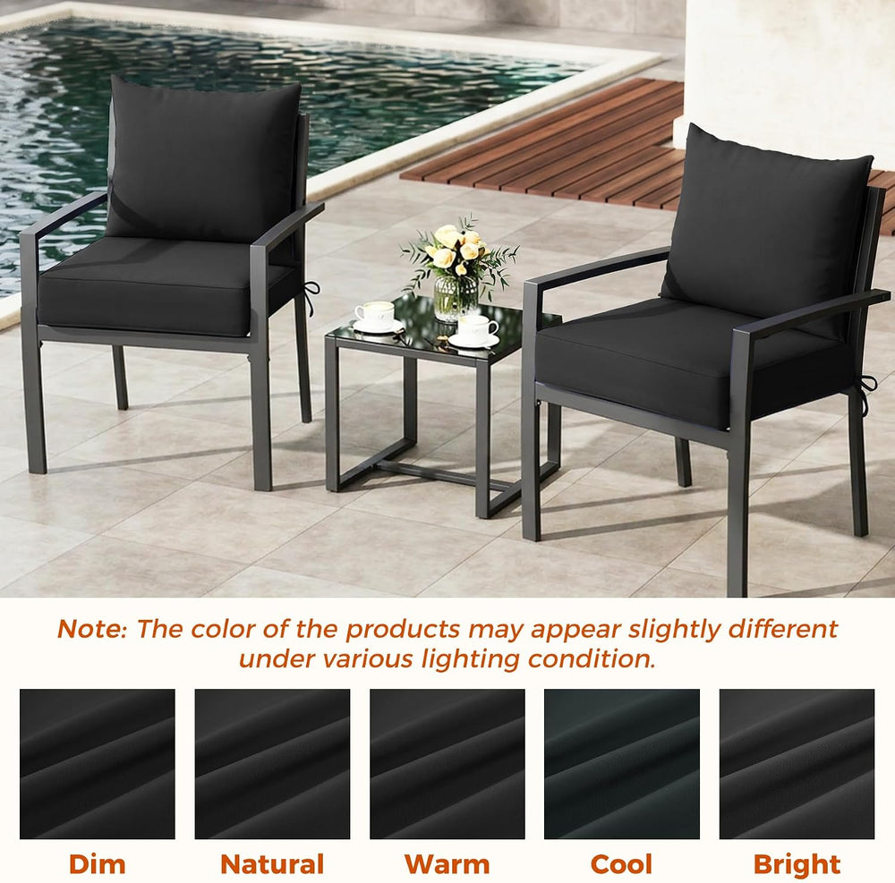 Deep Seat Patio Cushions Set of 1, 24x24x5.75 Inch, Waterproof Outdoor Chair ...