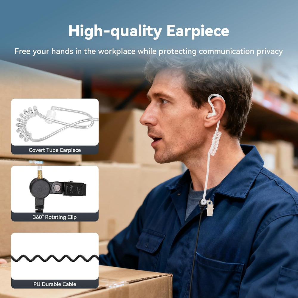 Retevis RT86 Two Way Radios Long Range with Earpiece for Warehouse,10 Pack