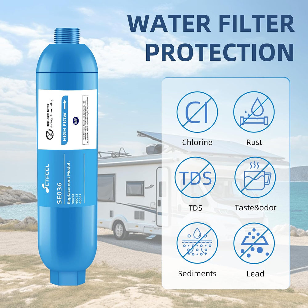 RV Water Filter, NSF Certified Camper Water Filter For RV Garden, Camping Mus...