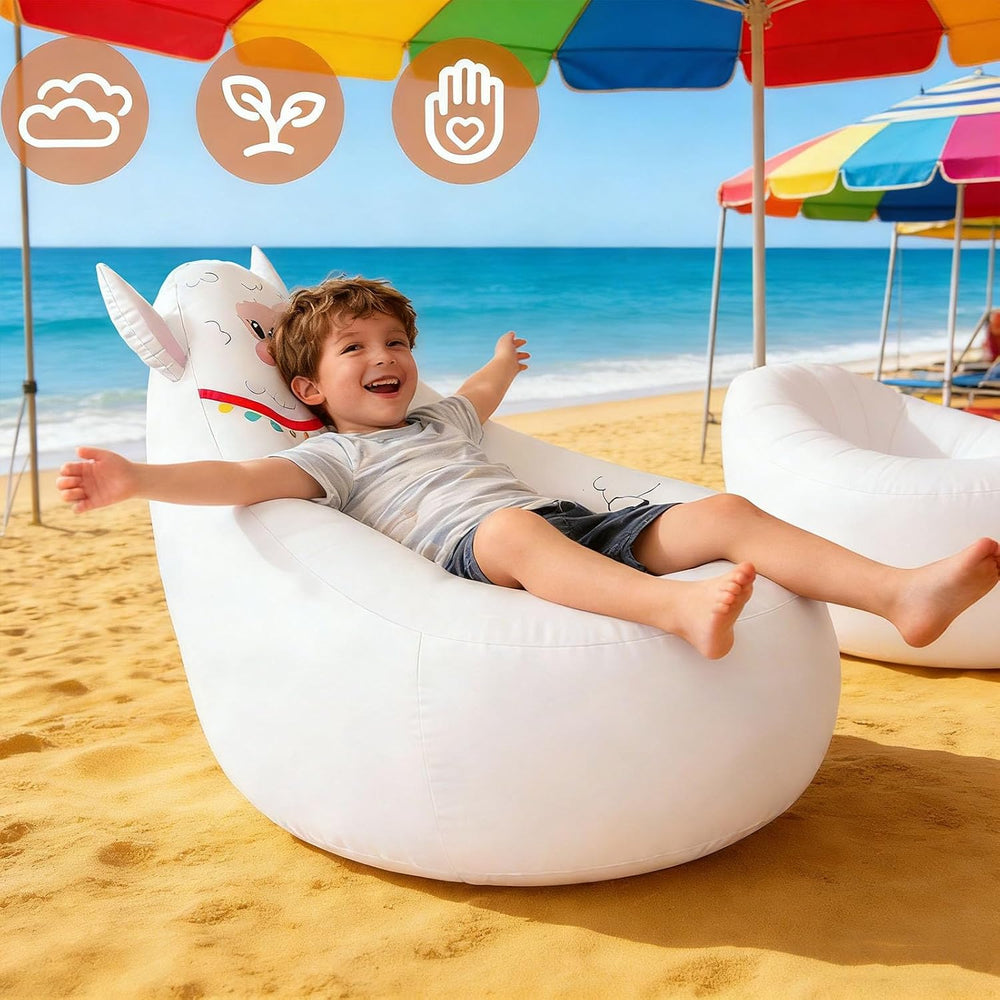 Zopsc Soft Skin Friendly Inflatable Chair, Cute Shape Air Valve for Quick Inf...