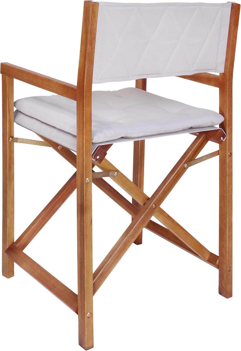 JONATHAN Y Waldo Foldable Acacia Wood Director Chair Set of 2, Cloud Gray