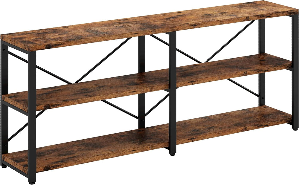 IRONCK Console Table, 3-Tier 70.8 in Entryway Table, Vintage Brown | Engineer...