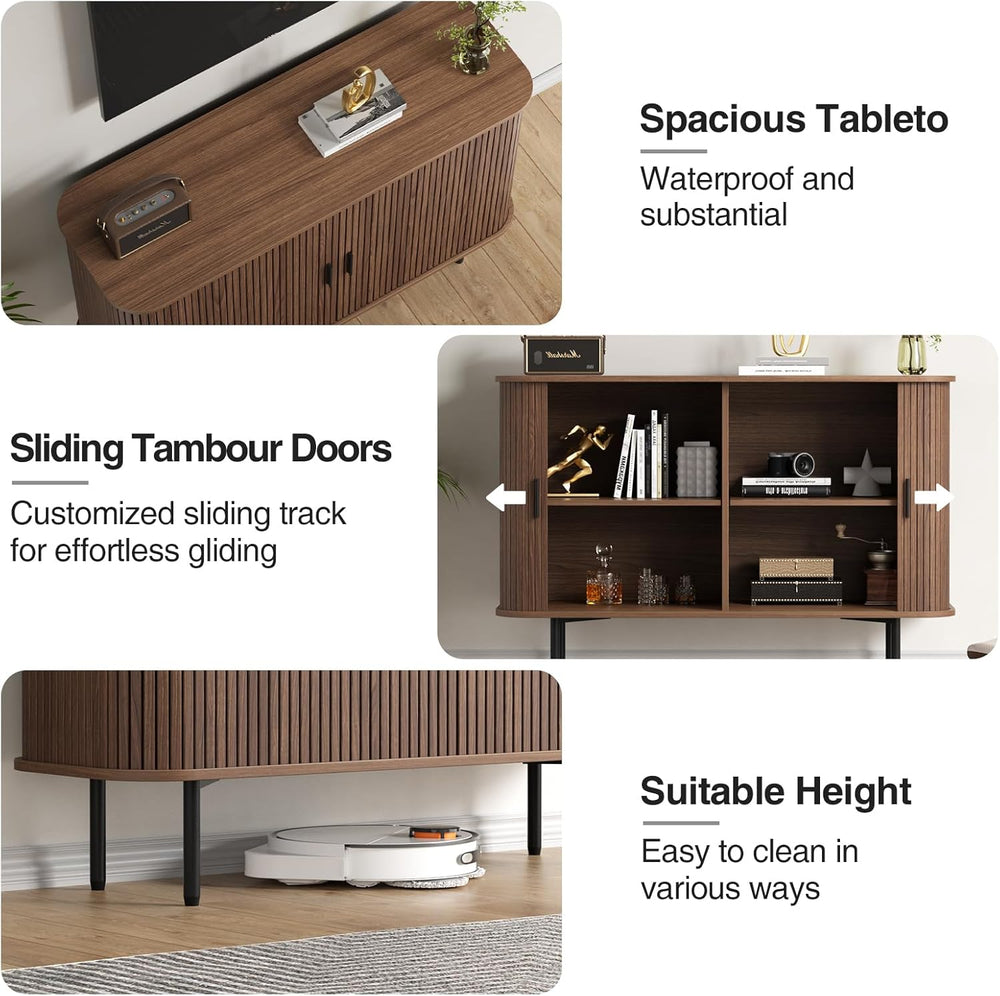 FiveWillowise 47''W x 32''H Buffet Sideboard Cabinet with Sto...