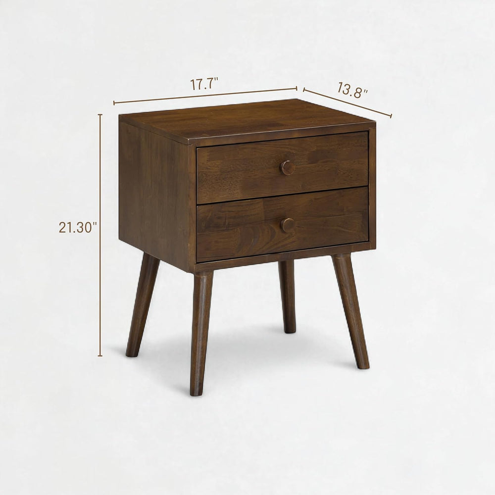 NTC Lux Nightstand with 2 Drawers, Featuring Adaptable Design, 150 lbs Load C...
