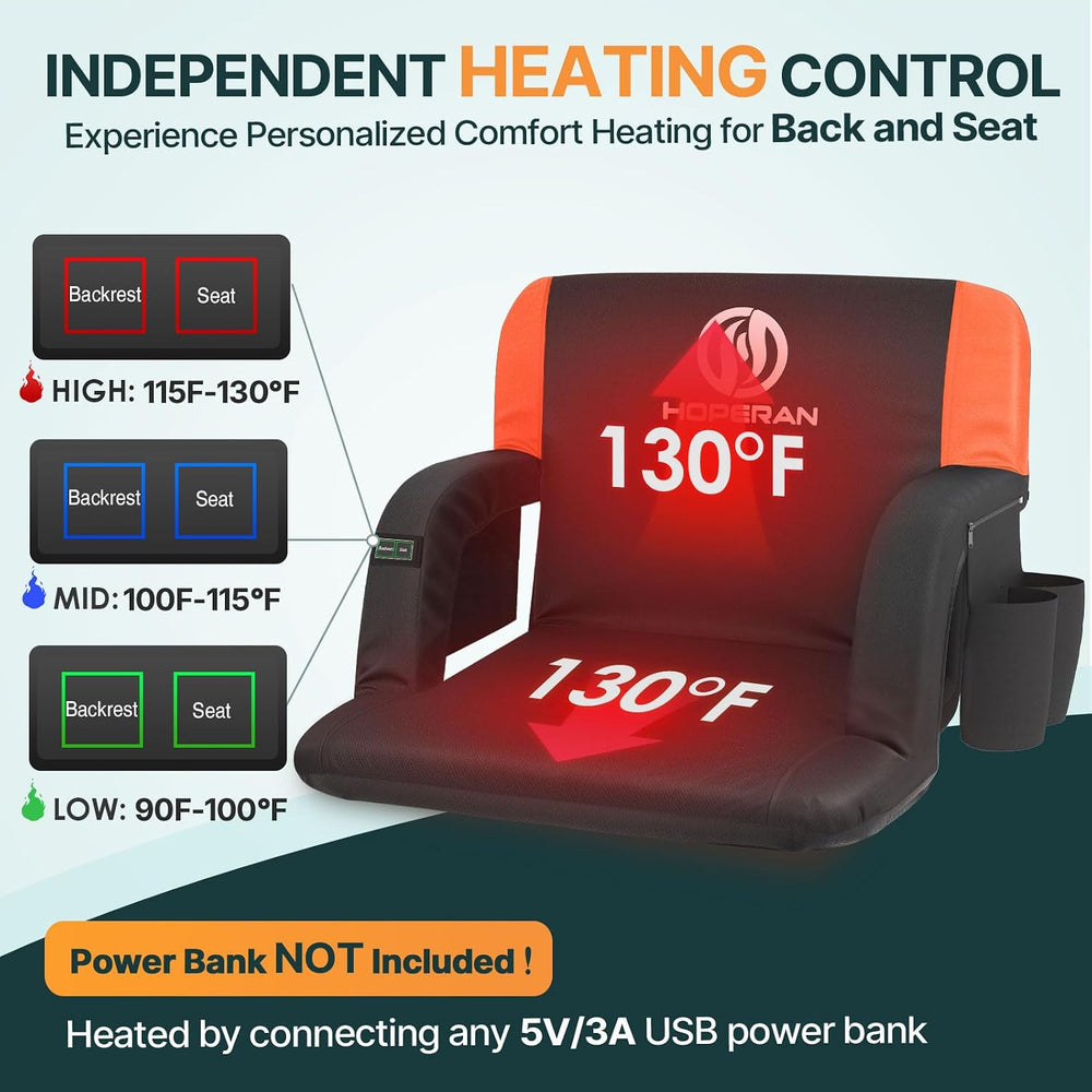 HOPERANHeated Stadium Seats Orange