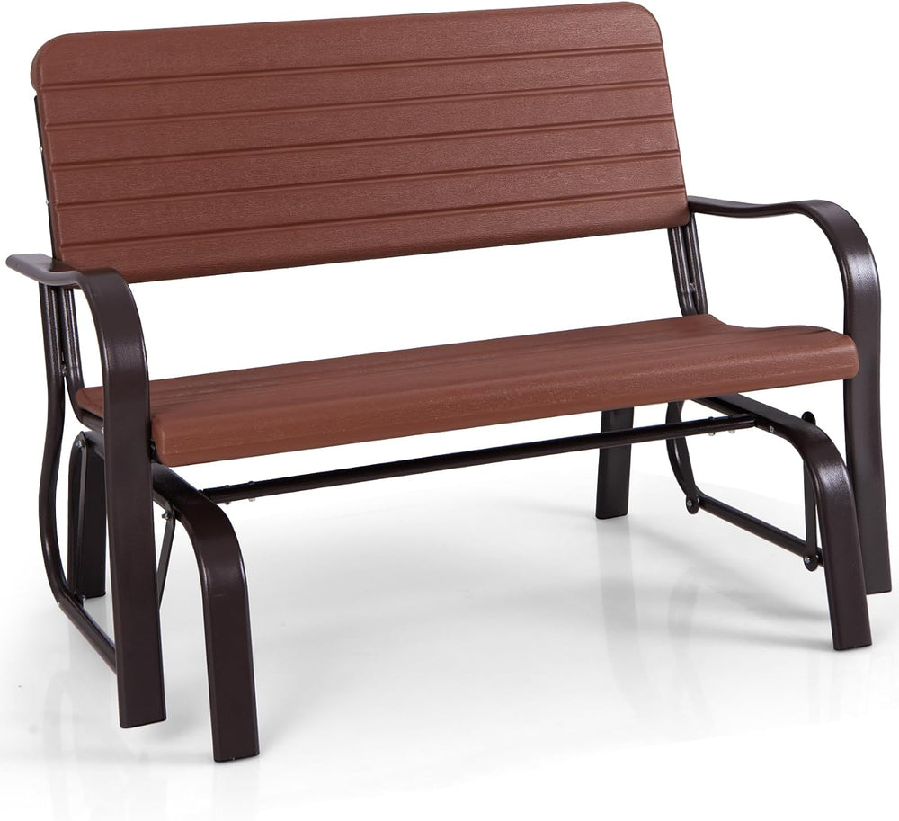 GIANTEX Outdoor Gliders for Outside Patio, Porch Glider w/Steel Frame