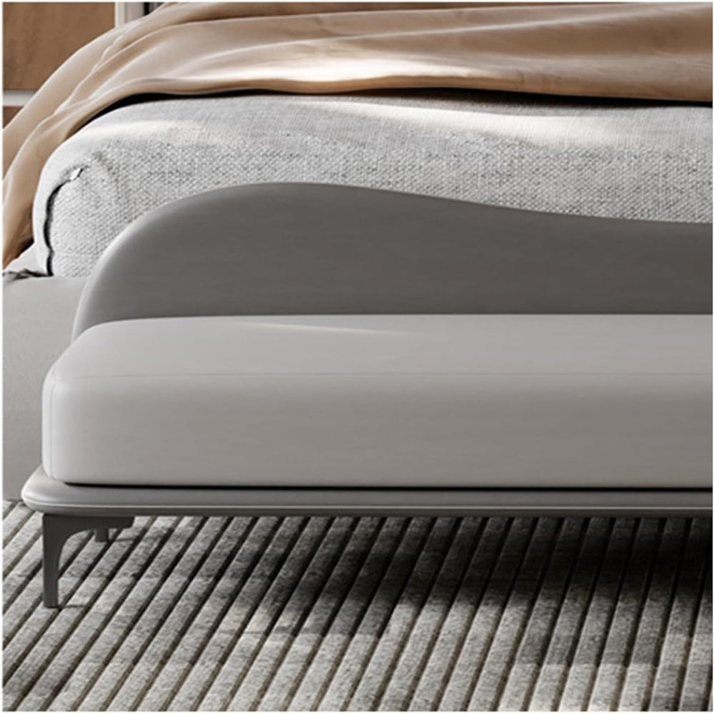 Modern End of Bed Bench, Leather Long, Modern Upholstered Bedroom for Living ...
