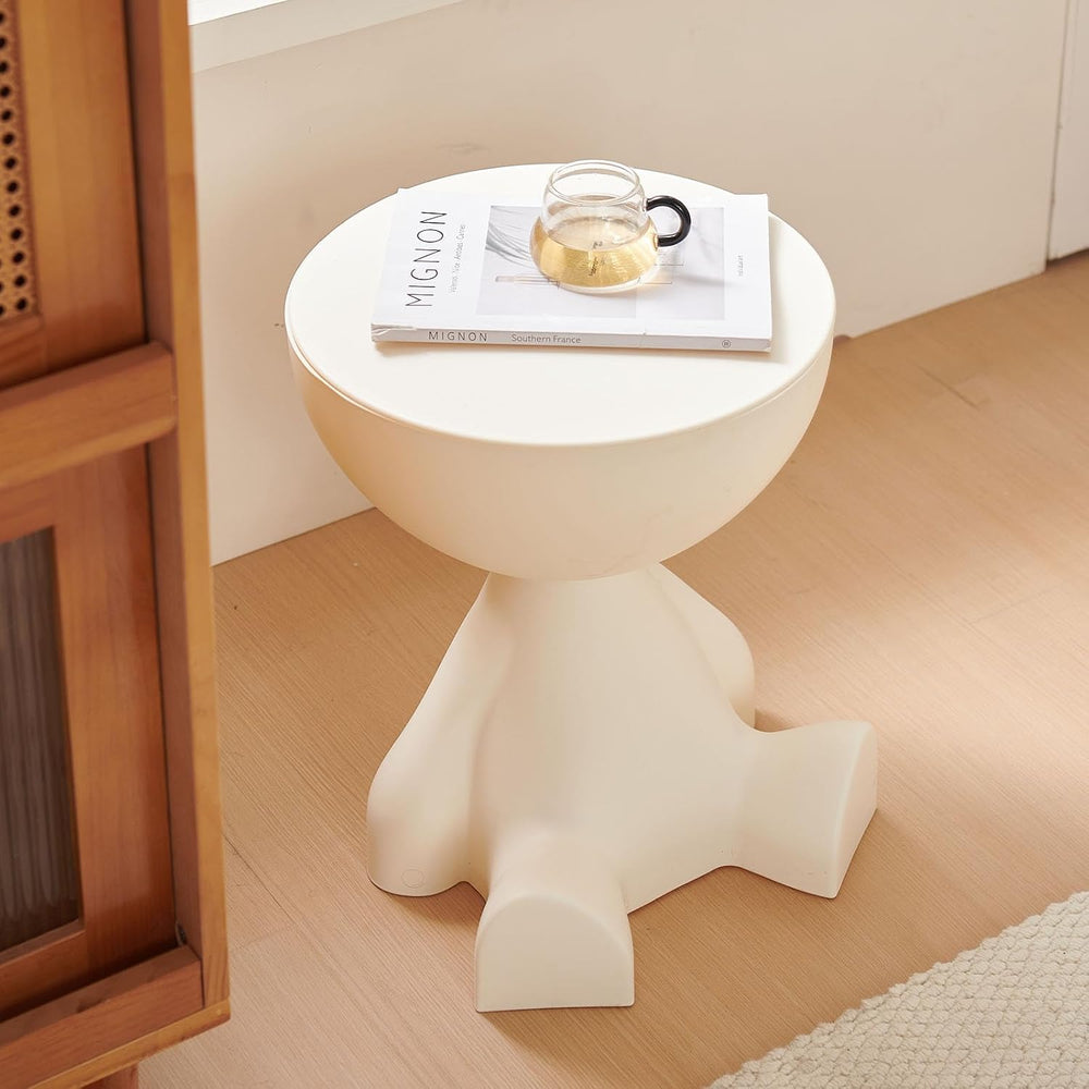 Circle Side Table, Round Modern End Table, Waterproof & Durable, Small Co...