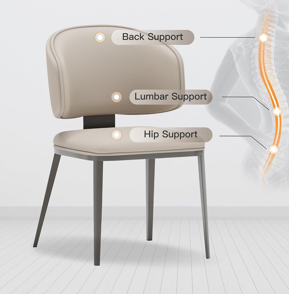Dining Chairs Modern High Backrest Comfortable, Fashion Upholstered Kitchen C...