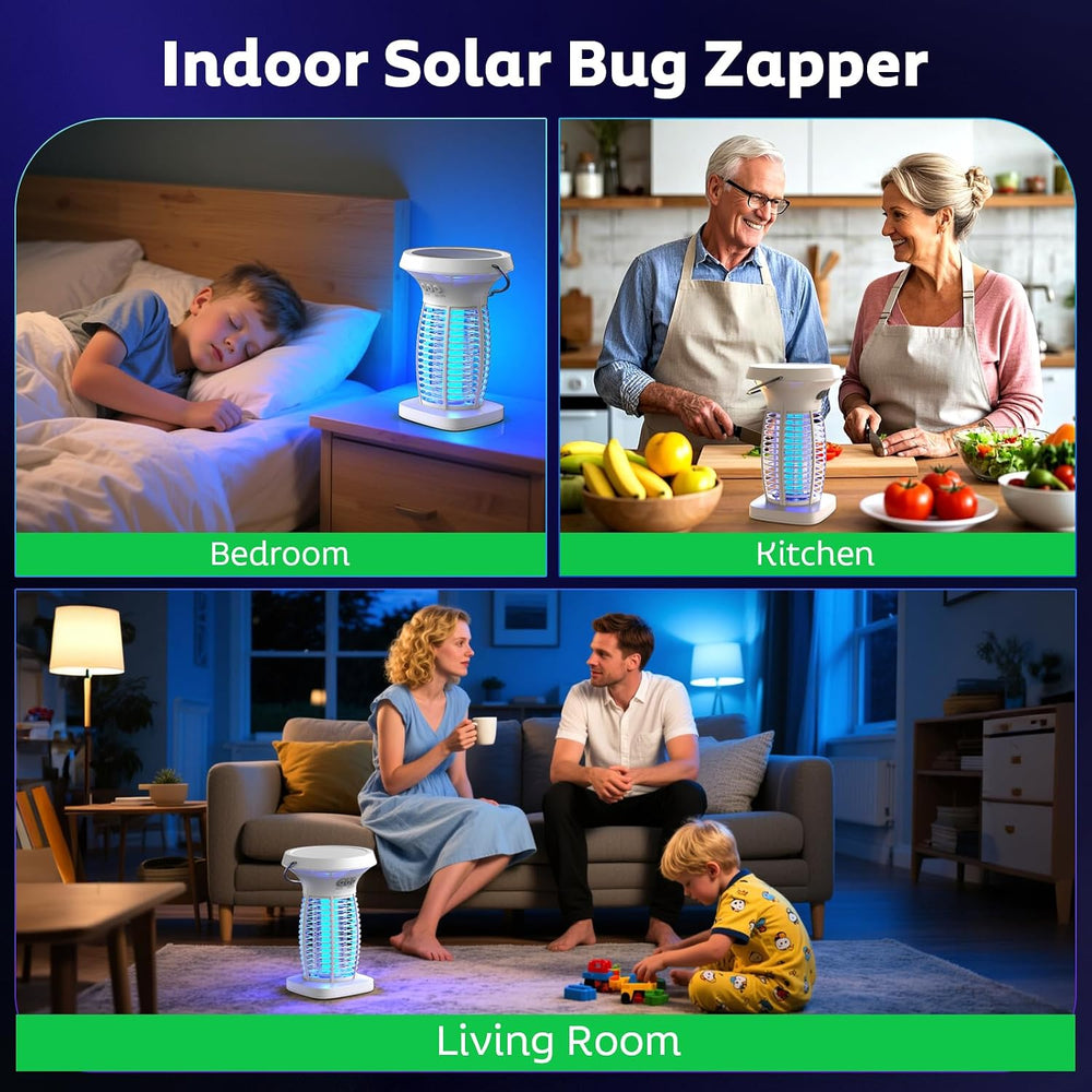 OnBeam Solar Bug Zapper Outdoor, 4200V Electric Mosquito Killer for Patio