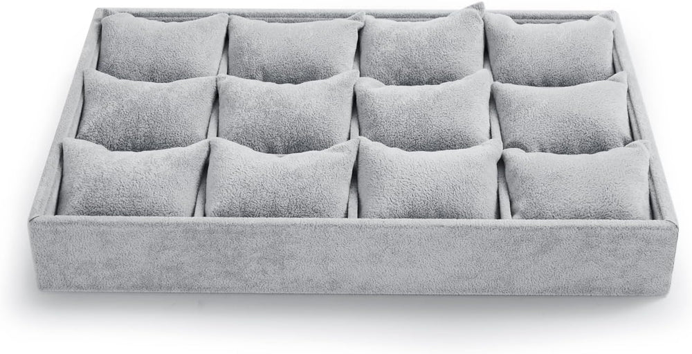 12 Grids Velvet Watch Tray Watch Holder Organizer Storage Tray For Men Women ...
