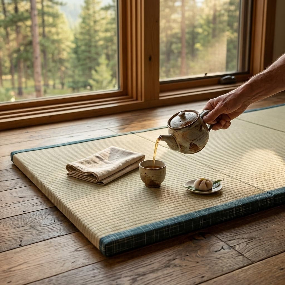 MustMat Japanese Floor Mattress Foldable Tatami Mats Folding Tatami Futon Mat...