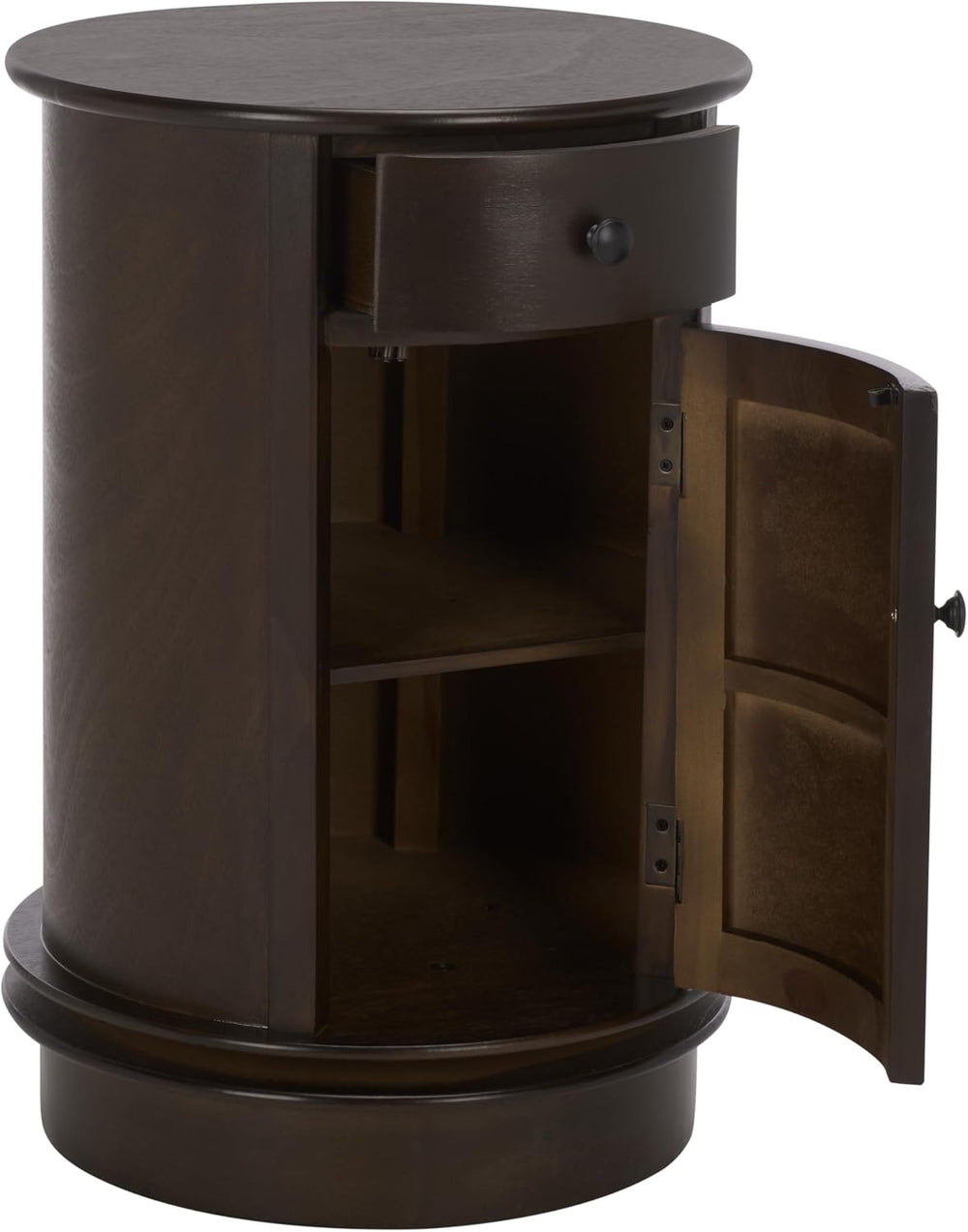 SAFAVIEH Furniture - Tabitha 1-Drawer Accent Table - Dark Chocolate - Solid W...