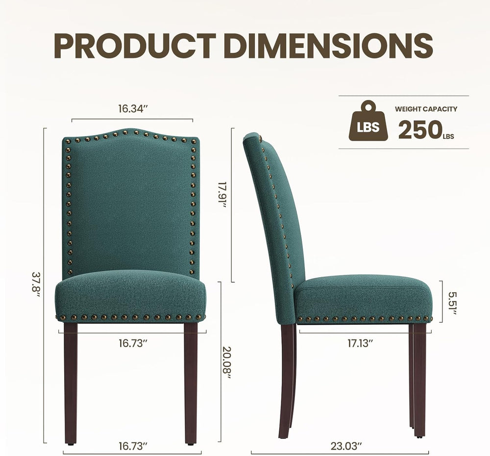 MALOL Dining Chairs Set of 2, Soft Comfortable Upholstered Parsons Chairs wit...