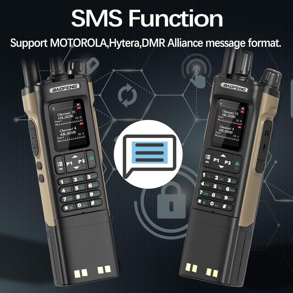 Baofeng DM32 DMR Radio Ham Radio Handheld Rechargeable Walkie Talkies Long Ra...