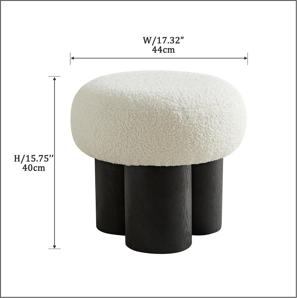 White Lamb Wool seat, Barrel PVC Pipe with Black ash Willow