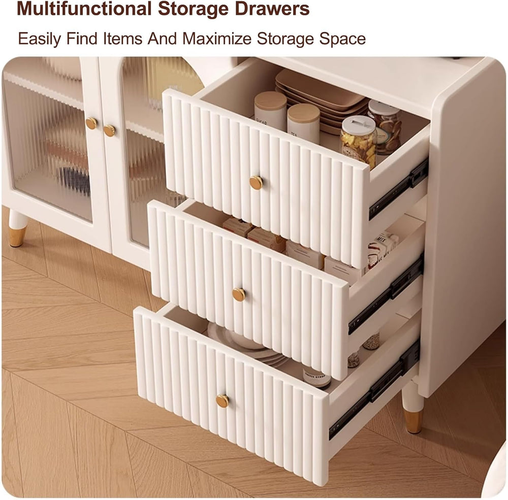 Pantry Storage Cabinet with Doors and Shelves, Food Pantry Cabinet, Farmhouse...