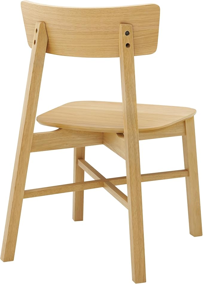 CHITA Soild Wood Dining Chairs Set of 2, Mid Century Modern Oak Wood Kitchen ...