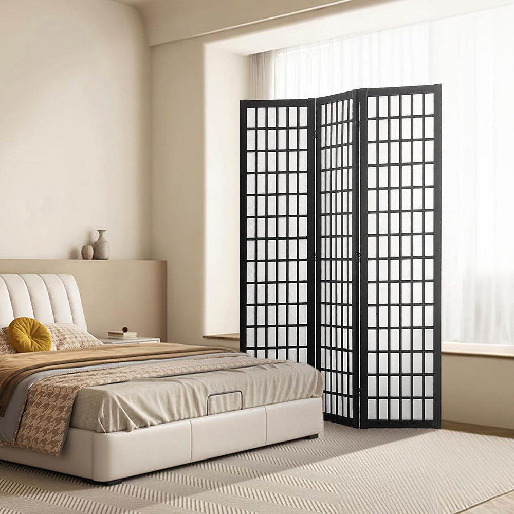 VEVOR Room Divider, 3 Panel Japanese Room Divider, Wood Folding Privacy Scree...