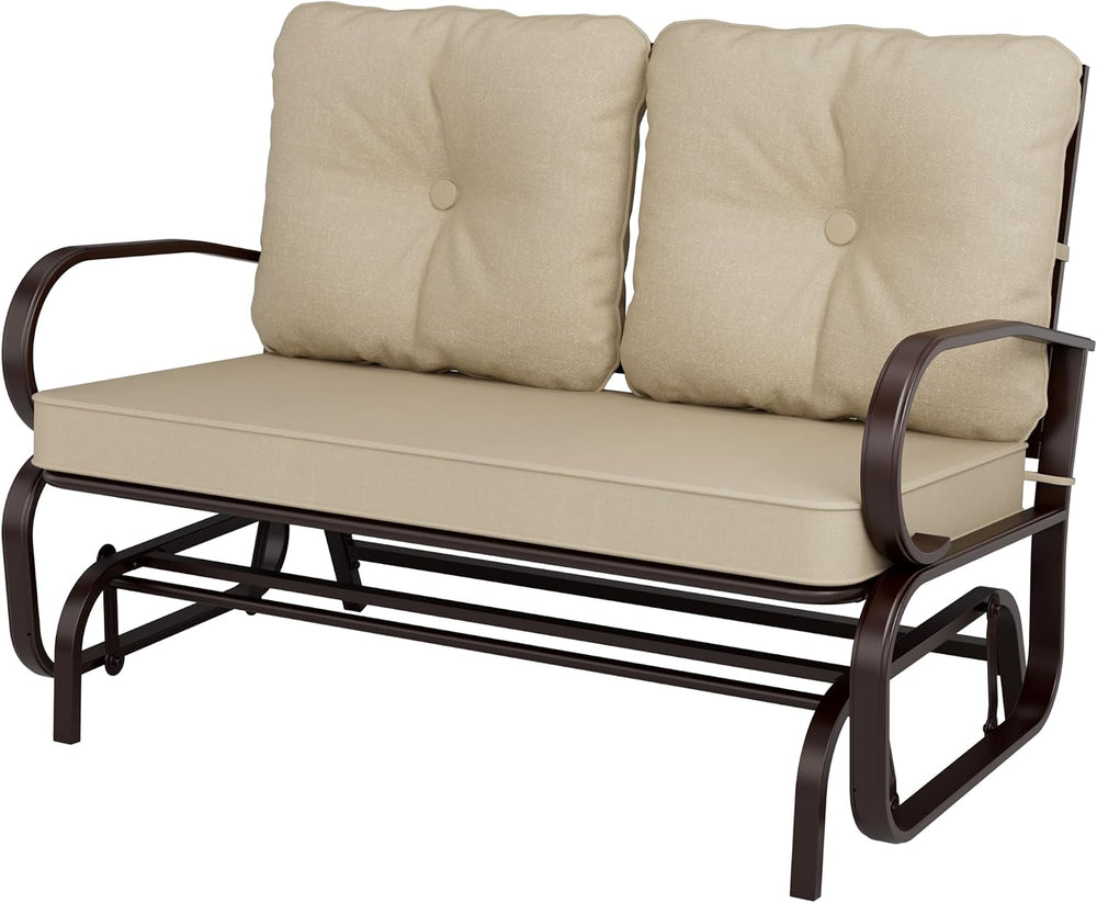 Incbruce Outdoor Glider Rocking Chair Patio Glider Bench for 2 Person, Porch ...