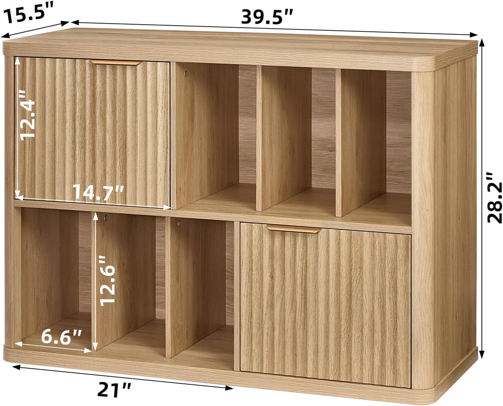 LEYAOYAO Large Record Player Stand with Vinyl Storage Up to 450 Albums, Wood ...