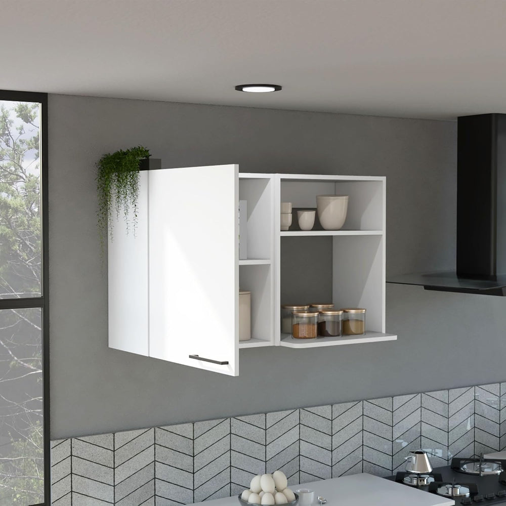 Wall Cabinet with Shelves, Storage Locker Pantry Sideboard Cupboard for Kitch...