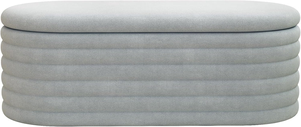 40 inch Upholstered Storage Ottoman Bench,Ready to go,Light Grey
