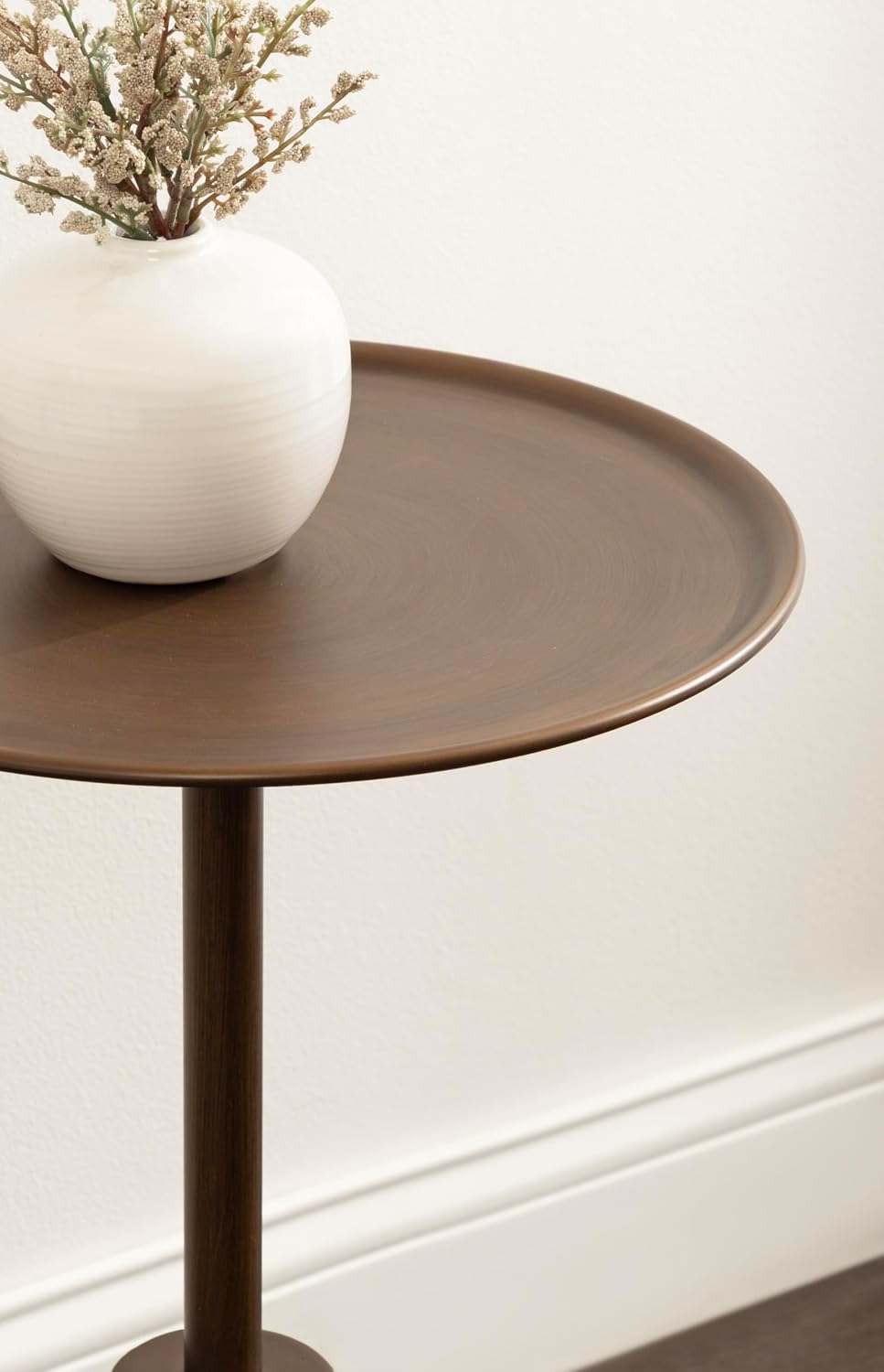 Kate and Laurel Sitara Modern Metal Circle Side Table, 14 x 14 x 24, Antique ...