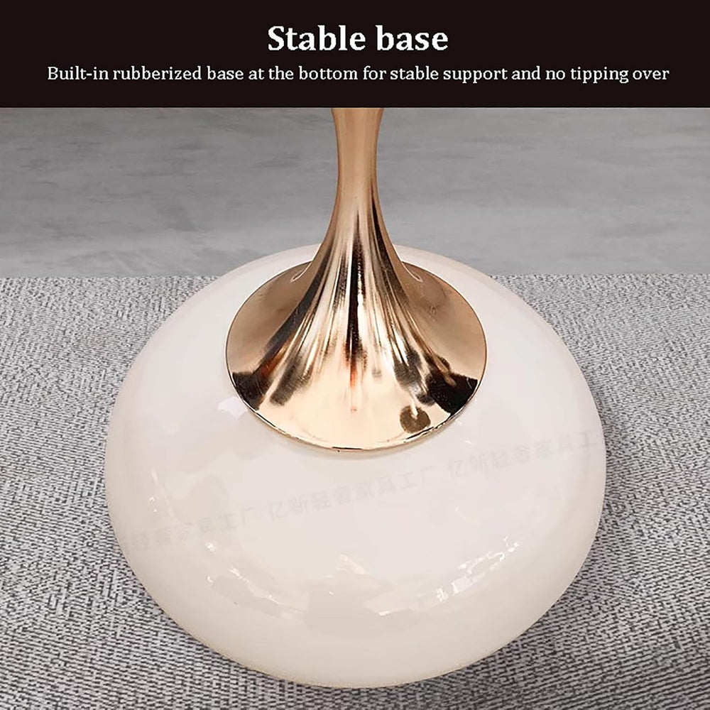 Small Round Side Table,Pedestal Side Table for Small Spaces,Metal End Tables ...