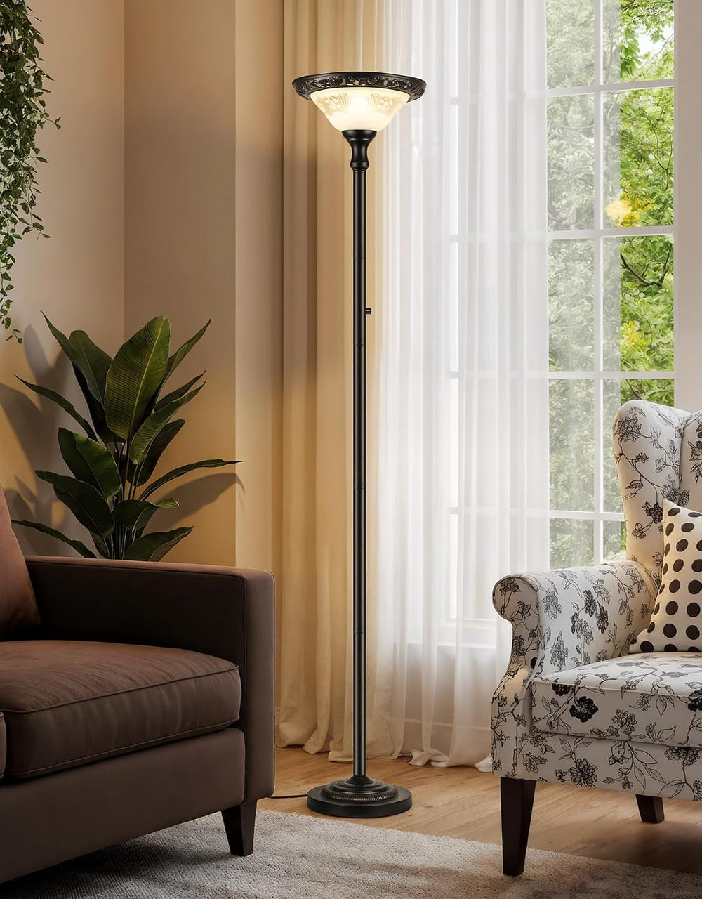 PARTPHONER Torchiere Floor Lamps for Living Room, 71" Tall Standing Lamp...
