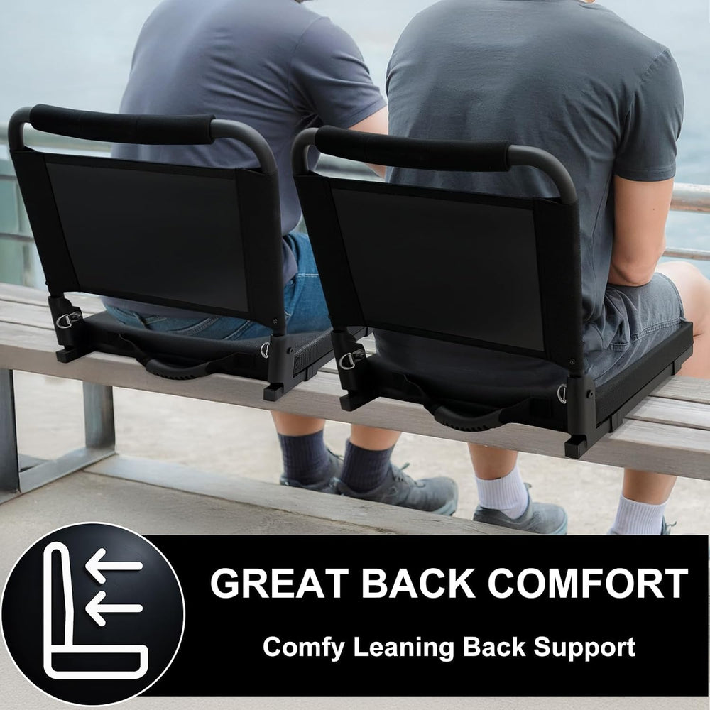 Stadium Seats for Bleachers with Back Support, 2 Pack Folding Bleacher Chairs...