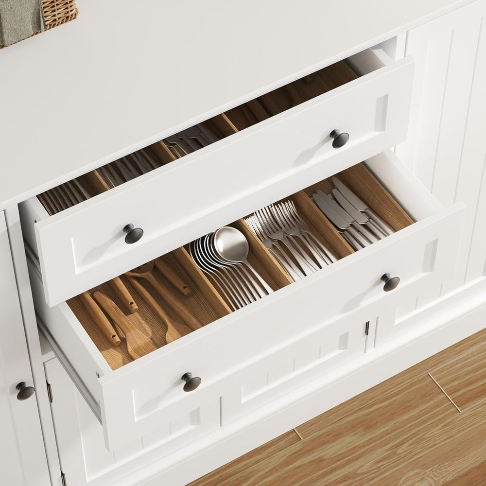 Farmhouse 47" Buffet Cabinet with Storage,Large Sideboard Buffet with Dr...