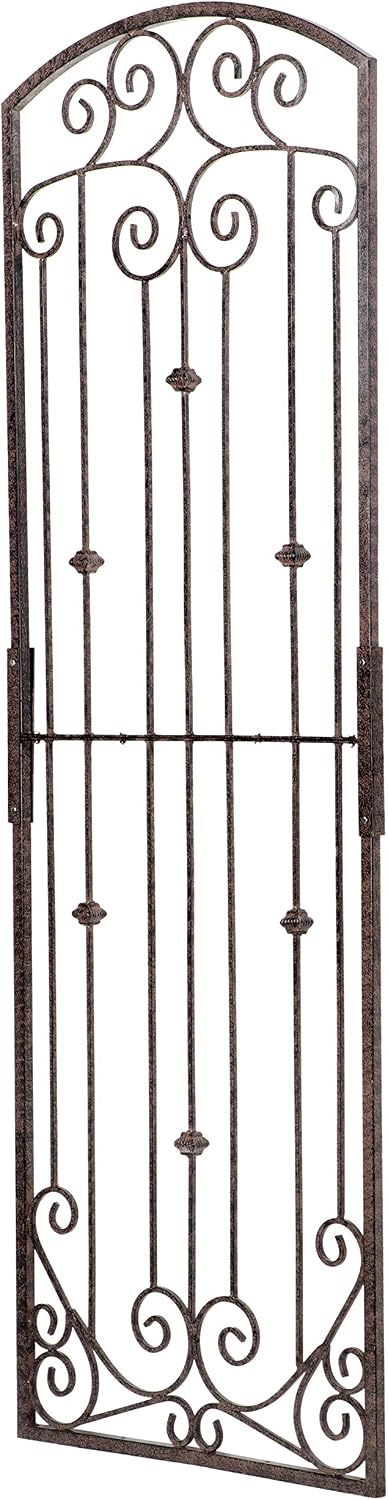 H Potter Premium 8-Foot Iron Garden Trellis - Heavy Duty Plant Support for Cl...