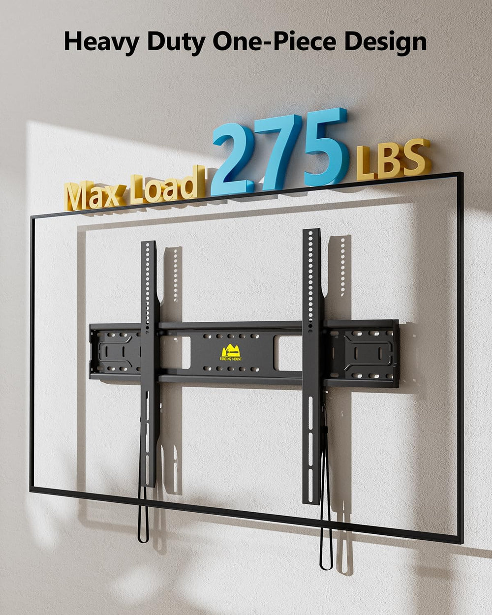 FORGING MOUNT Heavy Duty Fixed TV Wall Mount Holds up to 275Lbs for 50-120 in...