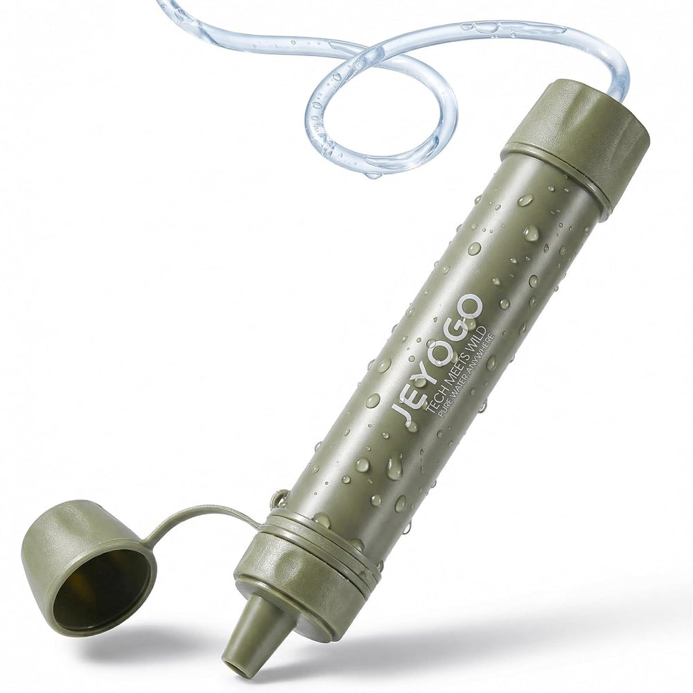 Survival Water Filter Straw - Portable Personal Water Purifier for Hiking, Ca...