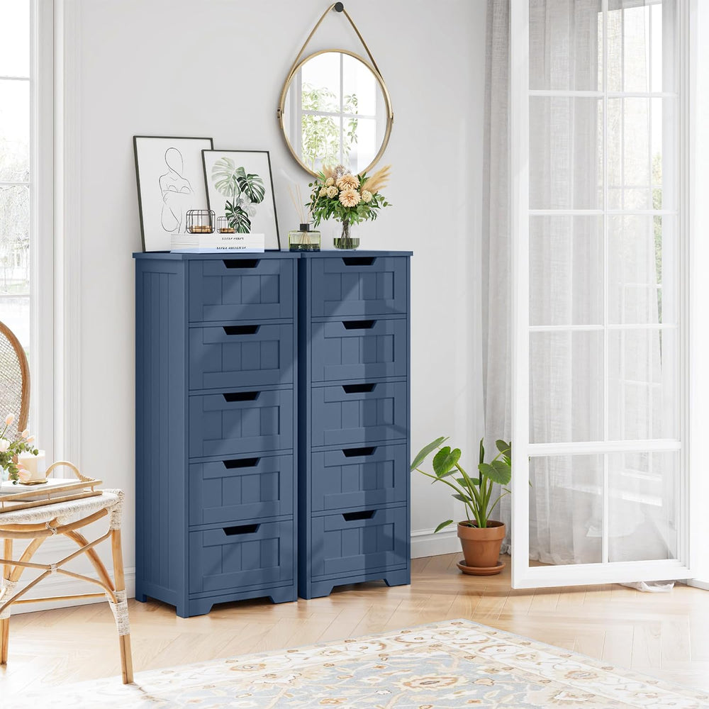 TTVIEW Bathroom Cabinet, Bathroom Storage Cabinet with 5 Drawers, Bathrooms O...