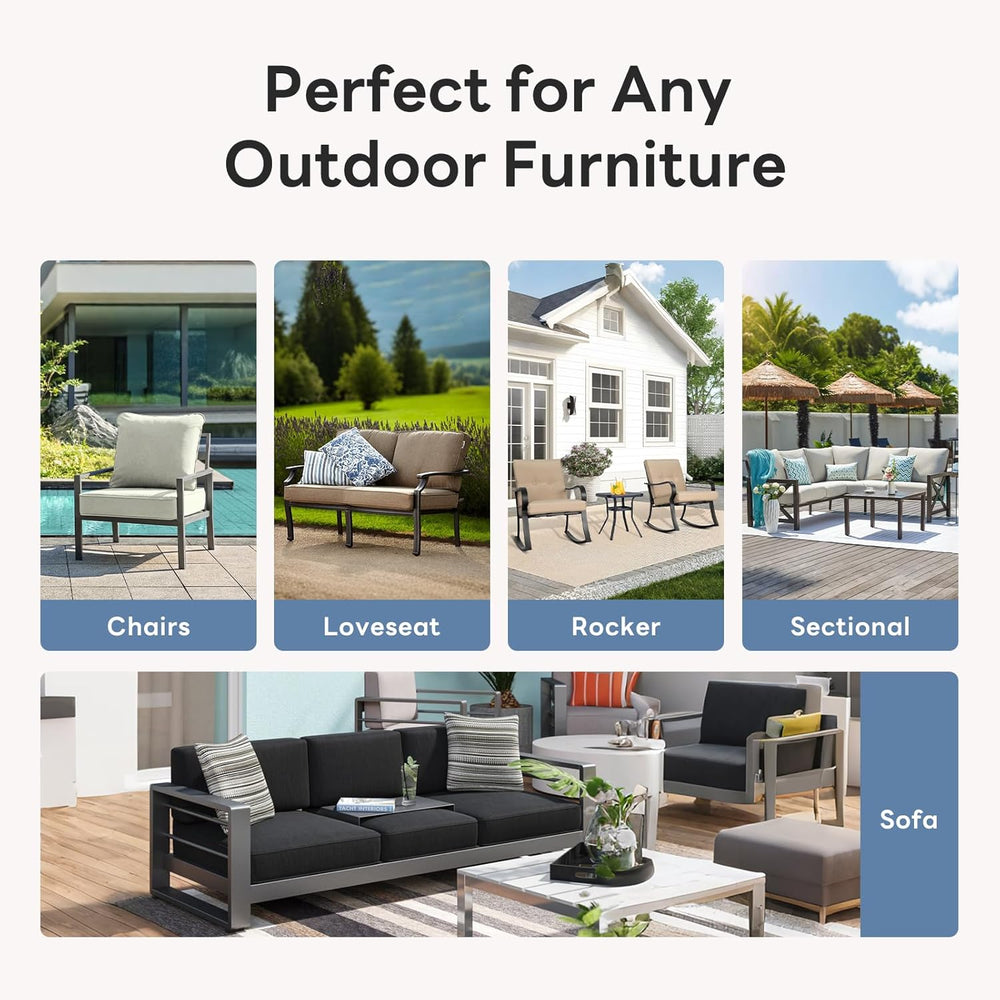 6" Thicker Outdoor Chair Cushion 2 Sets - 24" *24" *6" Wa...