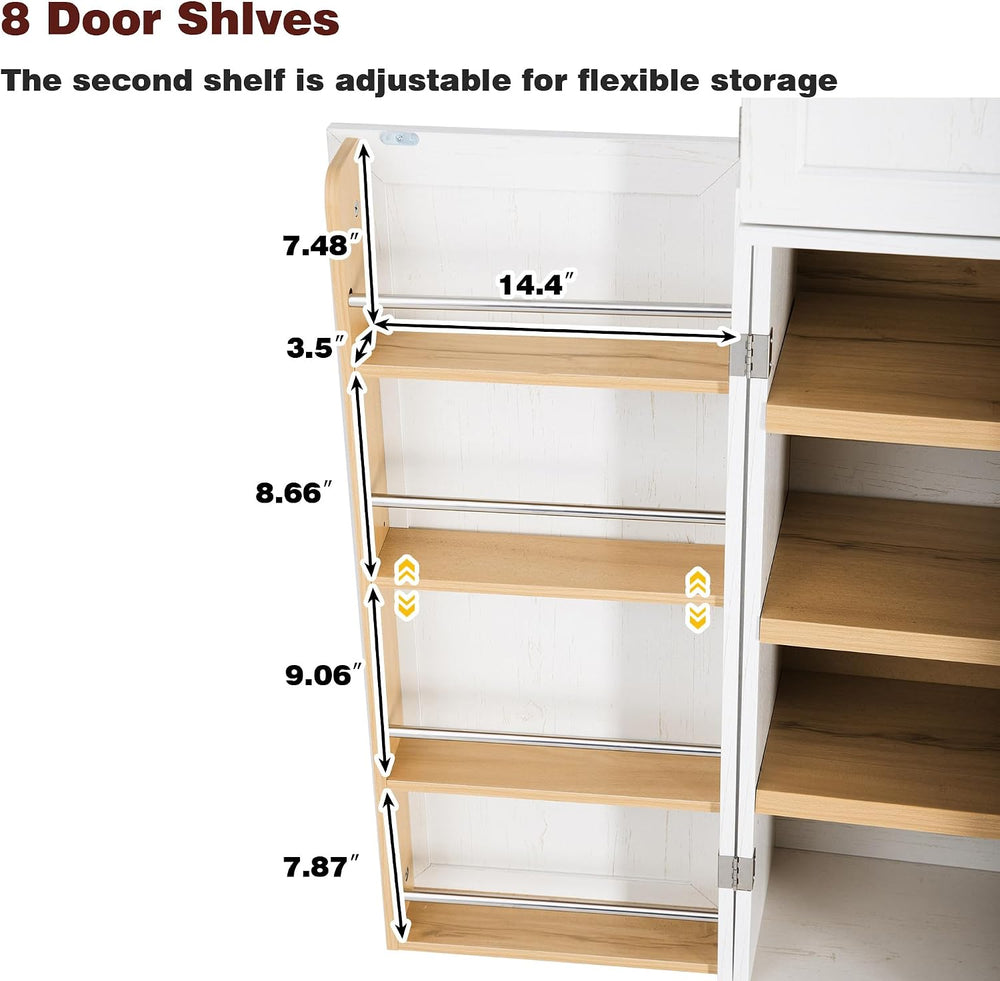 LUMISOL Kitchen Pantry Cabinet with Drawers, 78.2" Tall Cupboard Storage...