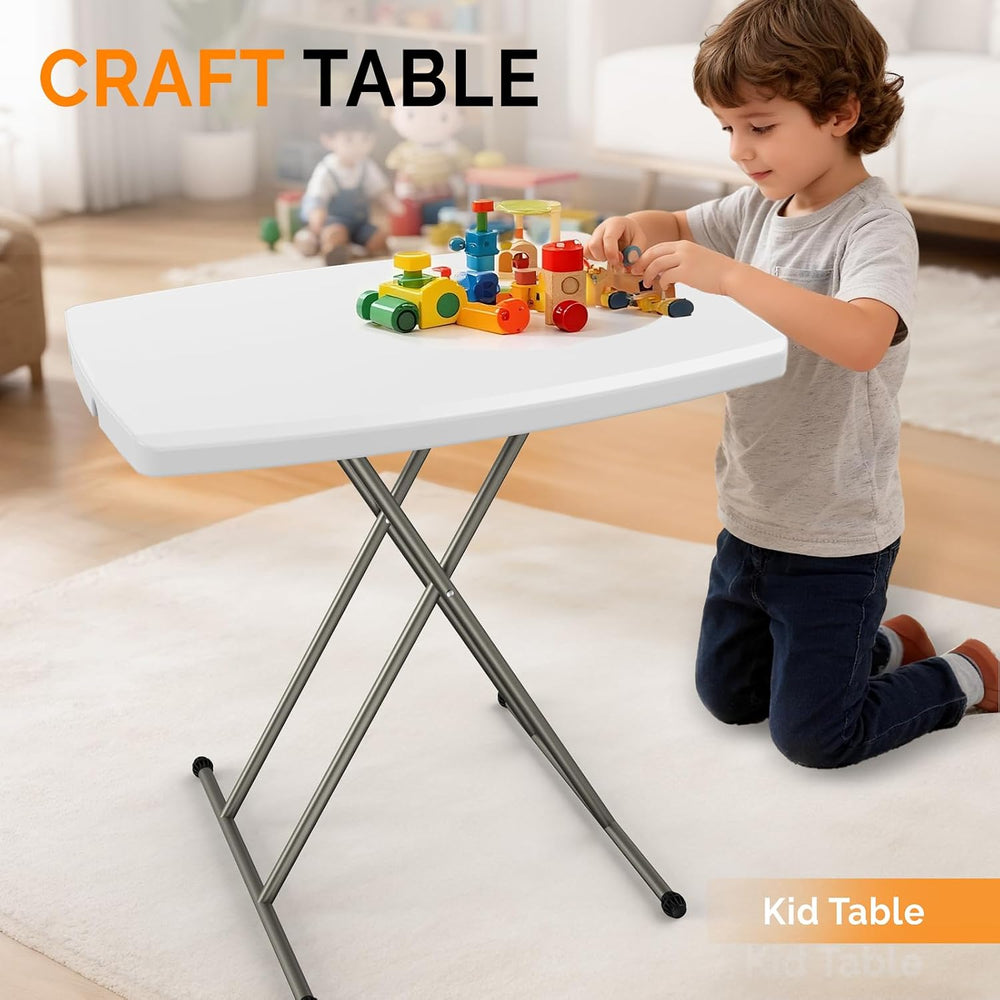 VINGLI Small Adjustable Folding Table, 13.8 in-28 in Height Personal Laptop T...