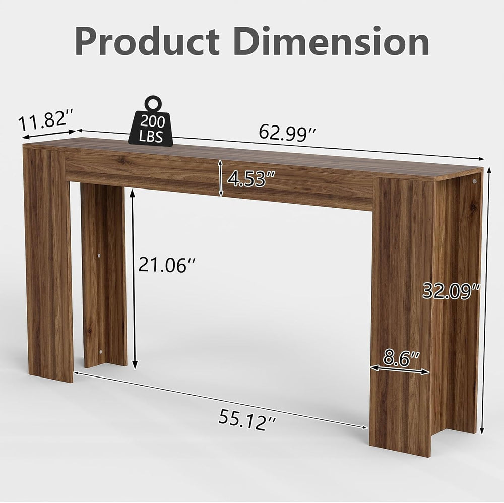 Spaco 63'' Narrow Long Console Table,Farmhouse Entryway Table Sofa Ta...