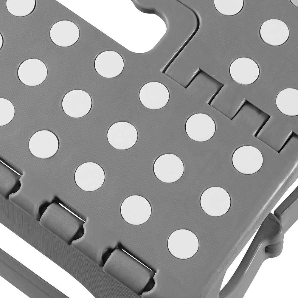Casafield 16" Folding Step Stool with Handle (Set of 2), Gray - Portable...