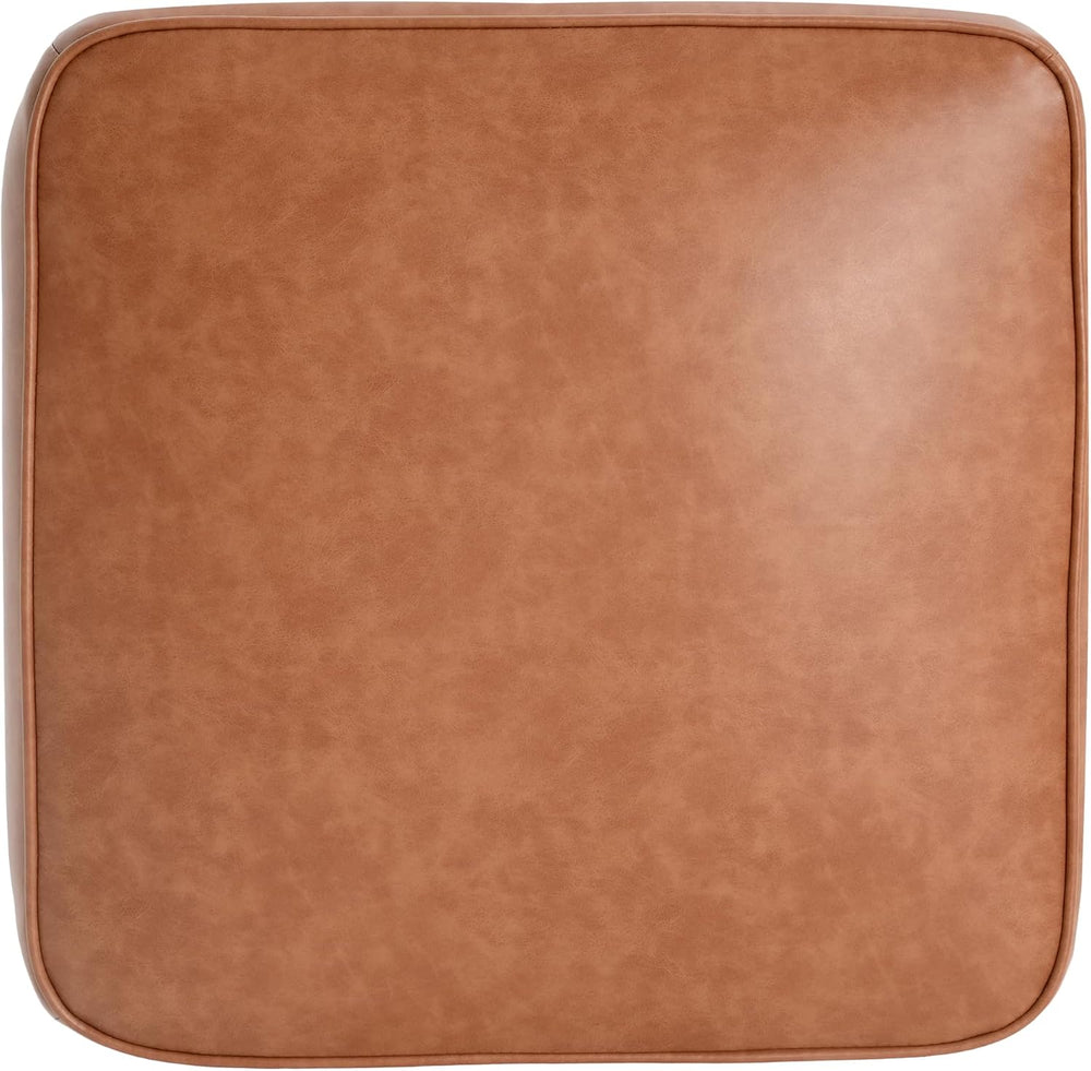 Christopher Knight Home Ellis Faux Leather Pouf Ottoman Foot Rest, Square PU ...