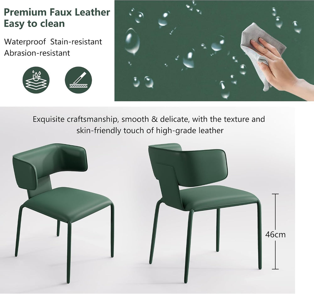 YOUNIKE Upholstered Dining Chair Single Premium Faux Leather Kitchen Dining R...