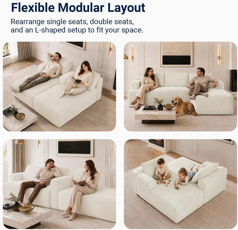 Avenco Modular Sectional Sofa, Couches for Living Room with Individually Wrap...