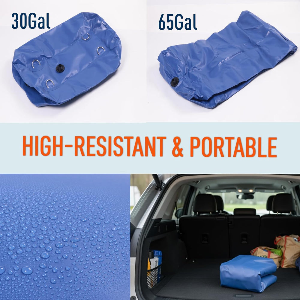 Japard 110 L / 30 Gal Water Bladder Tank, Foldable Portable Rainwater Storage...