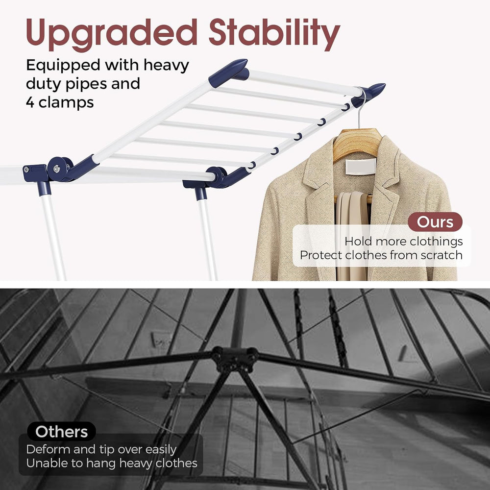 APEXCHASER Clothes Drying Rack Foldable, Large Drying Rack Clothing, Winged L...