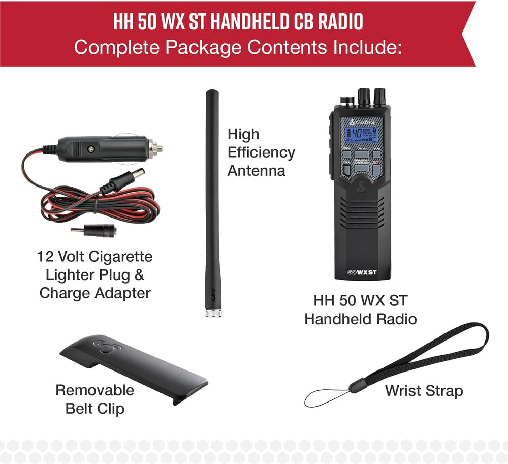 Cobra HH50WXST Handheld CB Radio - Emergency Radio with Access to Full 40 Cha...