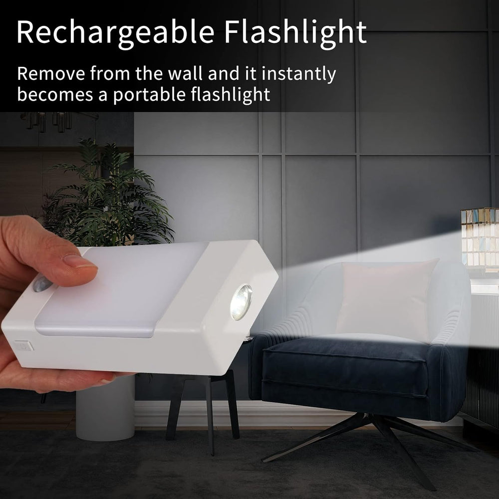 4-in-1 LED Night Light Emergency Backup Light, Motion Sensor, Dusk-to-Dawn Se...