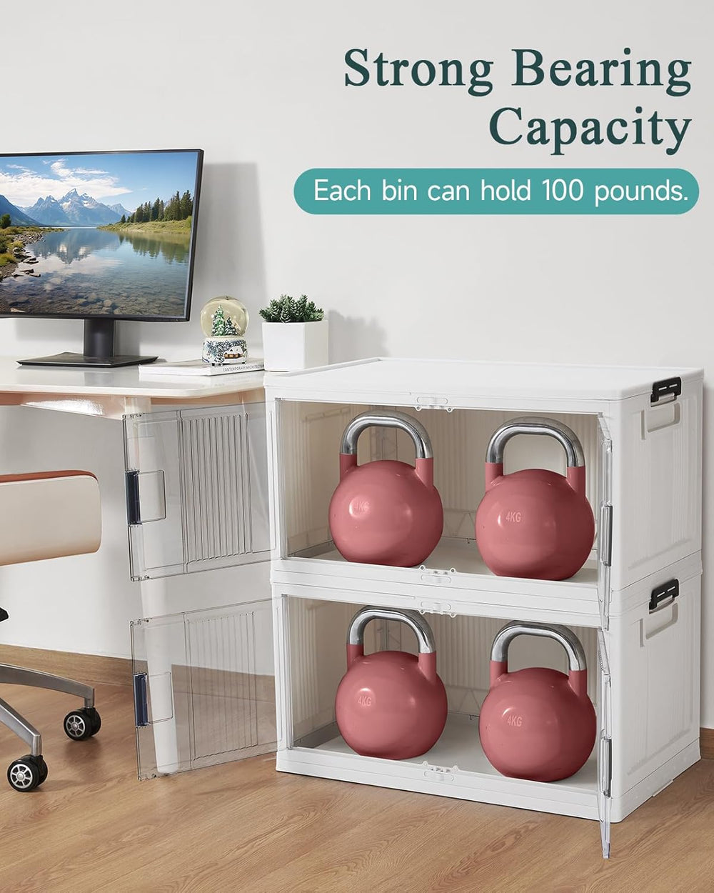 OlarHike 97QT Storage Bins with Lids for Closet, Garage, Shelves, 3 Pack